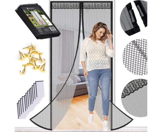 Moskītu tīkls durvīm, magnētisks Springos HA7471 100 x 210 cm Aizsarglīdzekļi