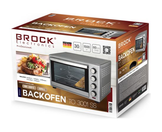 BROCK TO 3001 SS Cepeškrāsns 30L 1600W