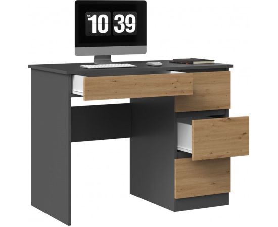 Top E Shop Desk MIJAS RIGHT 98x51x76 cm Anthracite/Artisan