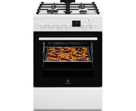 Electrolux LKK660220W Gāzes plīts 60cm Balta