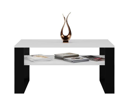 Top E Shop Topeshop MODERN 1P BIEL CZ kafijas/sānu/žurnālgaldiņš, taisnstūra forma, 2 kājas