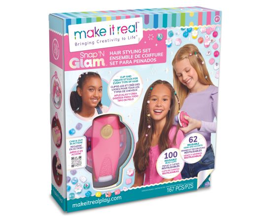 MAKE IT REAL Набор для украшения волос Snap n´ Glam Развивающие игры