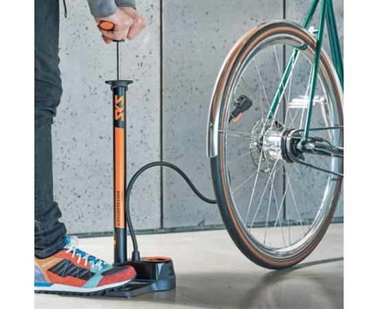 SKS Airkompressor Compact 10.0 / Melna / Oranža  Велосипедные насосы