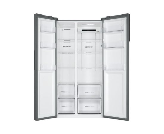 Haier SBS 90 Serie 3 HSR3918ENPG side-by-side refrigerator Freestanding 528 L E Silver Холодильники