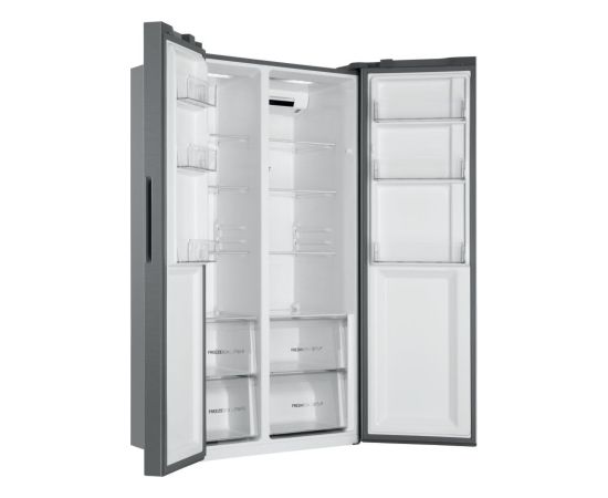 Haier SBS 90 Serie 3 HSR3918ENPG side-by-side refrigerator Freestanding 528 L E Silver Холодильники