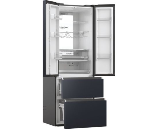 Haier FD 70 Serie 7 HFW7720ENMB side-by-side refrigerator Freestanding 477 L E Black Ledusskapji