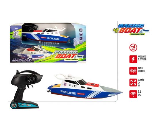 Радиоуправляемая лодка Полиция 36 cm (USB зарядка) 4+ CB47674 Радиоуправляемые Игрушки