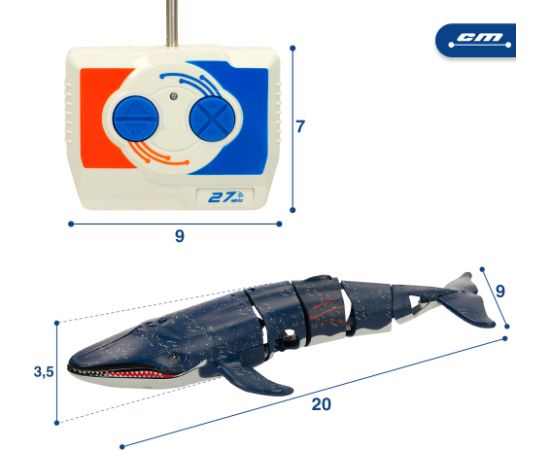 Rastar Radio vadāmais Valis. peld 20 cm (USB) 4+ CB47671 Radio vadāmās rotaļlietas (RC)