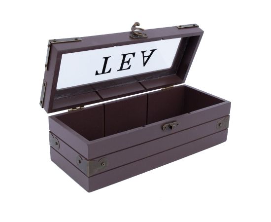 Tea box HAZEL 24x10xH9cm, burgundy red