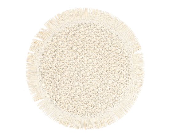 Table mat SUZAN D38cm jute, white