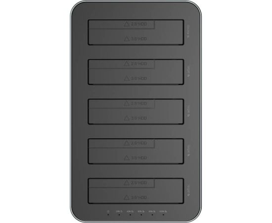 Orico docking station for 2.5" / 3.5" HDD / SSD, 5Gbps, USB-C to USB-C/A with cloning function (black)