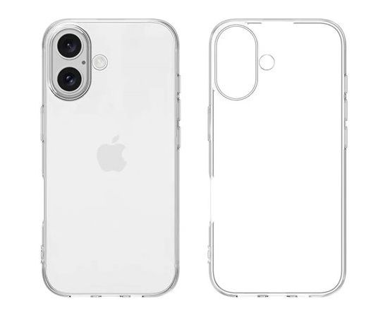 Fusion Ultra Back Case 2 mm Izturīgs silikona aizsargapvalks Apple iPhone 16 Plus caurspīdīgs