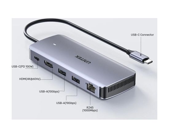 UNITEK ACTIVE HUB 6-IN-1 USB-C, M.2 SSD ENCLOSURE