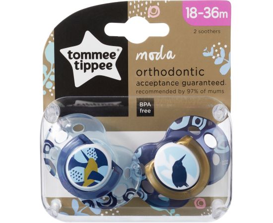 Tommee Tippee TOMEE TIPPEE orthodontic soothers Moda 18-36m, 2pcs., 43343699