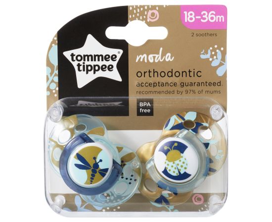 Tommee Tippee TOMEE TIPPEE orthodontic soothers Moda 18-36m, 2pcs., 43343699