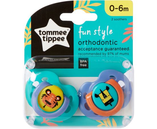 TOMMEE TIPPEE māneklis Fun unisex 0-6 m 2 gab., 433470