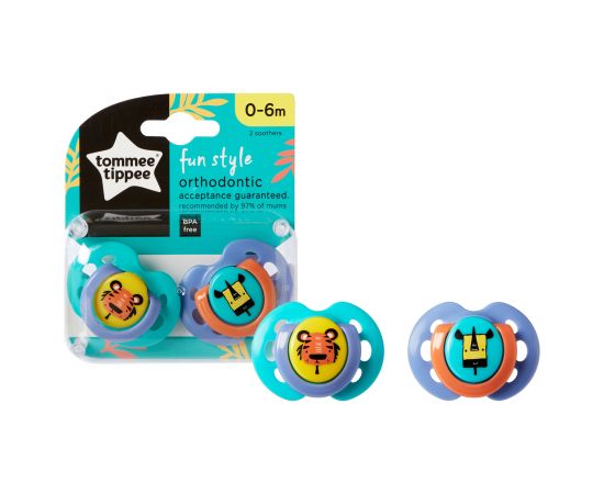 TOMMEE TIPPEE māneklis Fun unisex 0-6 m 2 gab., 433470