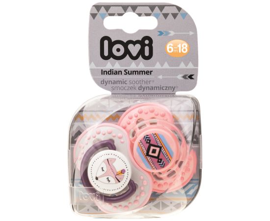 LOVI dinamiskais silikona knupītis Indian summer 6-18mēnešiem 2 gab, 22/857girl