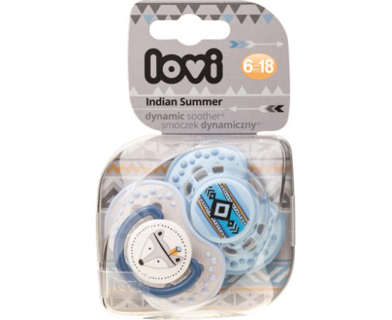 LOVI dinamiskais silikona knupītis Indian summer 6-18mēnešiem 2 gab, 22/857boy