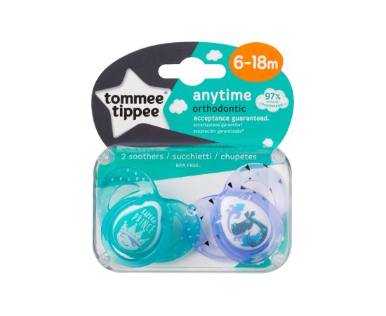 Tommee Tippee soother silicone 2pcs 6-18m Anytime 43354499