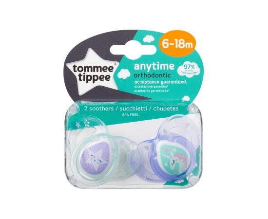 Tommee Tippee soother silicone 2pcs 6-18m Anytime 43354499