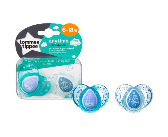 Tommee Tippee soother silicone 2pcs 6-18m Anytime 43354499