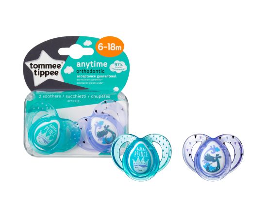 Tommee Tippee soother silicone 2pcs 6-18m Anytime 43354499