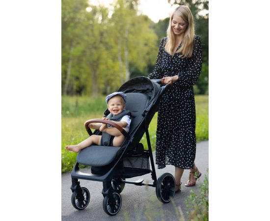 Caretero bērnu ratiņi ELMA DARK GREY