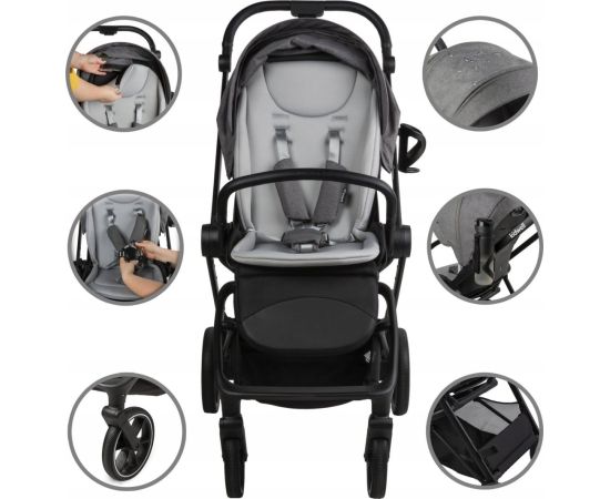 Детская коляска KinderKraft Kidwell Velmont 2в1 (5906601700569)