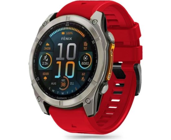 Tech-Protect ремешок для часов Silicone Garmin fenix 5X/5X Plus/6X/6X Pro/7X/8 51mm, красный