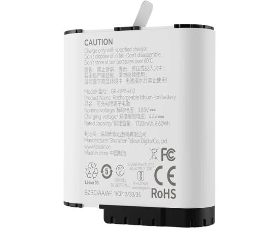 High performance stamina battery TELESIN  for GoPro Hero 12/11/10/9 Aksesuāri sporta kamerām