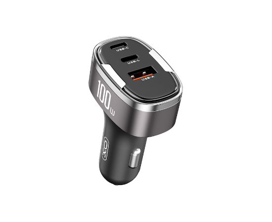 XO CC61 Auto lādētājs 100W USB /  USB-C / Lightning