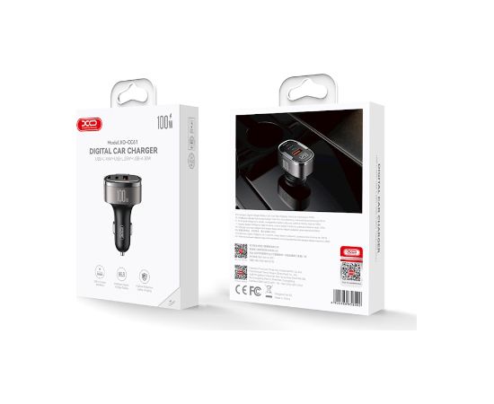 XO CC61 Auto lādētājs 100W USB /  USB-C / Lightning