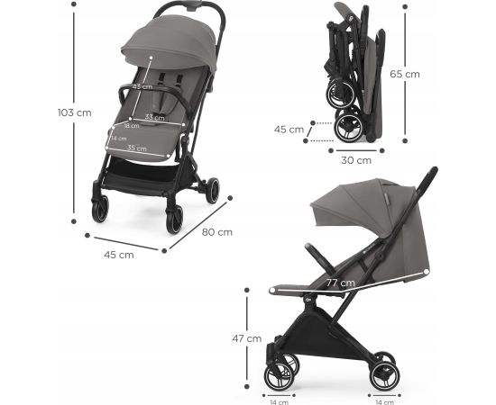 Прогулочная коляска KinderKraft  SPACEROWY INDY NATURE VIBES GREEN