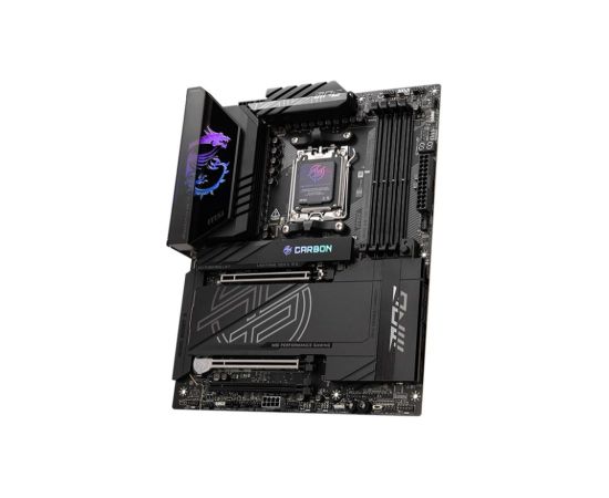 Mainboard MSI AMD X870E SAM5 ATX Memory DDR5 Memory slots 4 3xPCI-Express 16x 1xPCI-Express 4.0 4x	 1xPCI-Express 5.0 4x 1xPCI-Express 5.0 16x 4xM.2 4xUSB 2.0 4xUSB 3.2 3xUSB-C 1xOptical S/PDIF 2xRJ45 2xAudio port MPGX870ECARBONWIFI Материнские платы