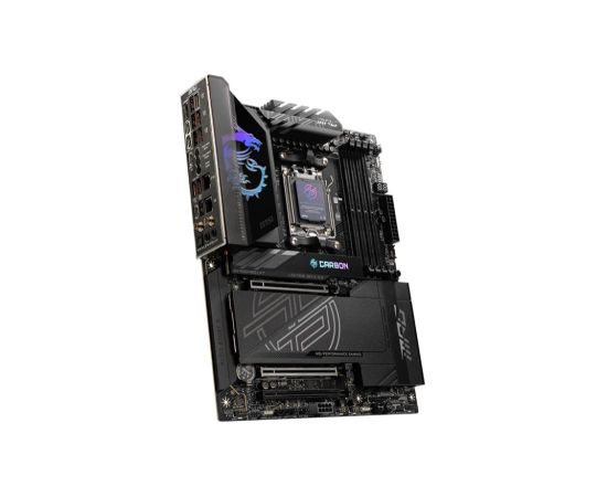 Mainboard MSI AMD X870E SAM5 ATX Memory DDR5 Memory slots 4 3xPCI-Express 16x 1xPCI-Express 4.0 4x	 1xPCI-Express 5.0 4x 1xPCI-Express 5.0 16x 4xM.2 4xUSB 2.0 4xUSB 3.2 3xUSB-C 1xOptical S/PDIF 2xRJ45 2xAudio port MPGX870ECARBONWIFI Материнские платы