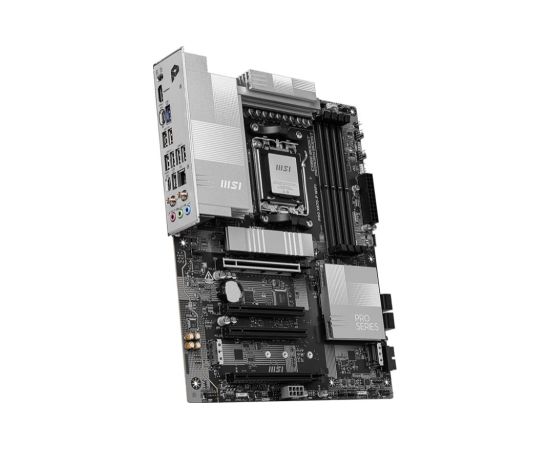 Mainboard MSI AMD X870 SAM5 ATX Memory DDR5 Memory slots 4 2xPCI-Express 3.0 1x 1xPCI-Express 4.0 4x	 1xPCI-Express 5.0 16x 3xM.2 1xHDMI 4xUSB 2.0 3xUSB 3.2 2xUSB-C 1xRJ45 3xAudio port PROX870-PWIFI Mātes plates