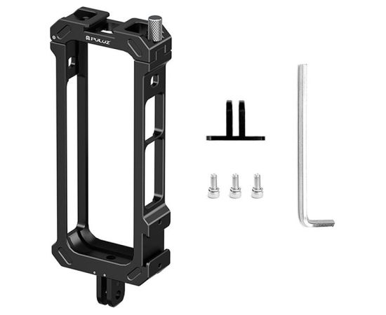 Metal protective cage PULUZ with tripod adapter for Insta360 X4 Sporta kameru aksesuāri