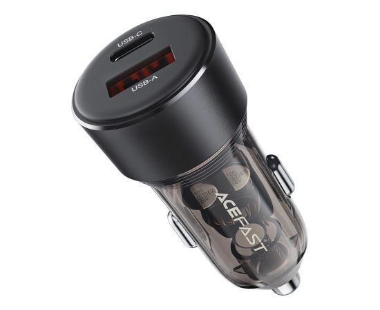 Acefast B12 auto lādētājs 60W USB-A | USB-C - melns