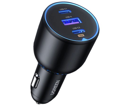 Ugreen CD293 auto lādētājs 2x USB-C PD un 1x USB-A 130W - melns Telefonu lādētāji 220v
