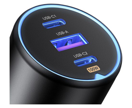 Ugreen CD293 auto lādētājs 2x USB-C PD un 1x USB-A 130W - melns Telefonu lādētāji 220v
