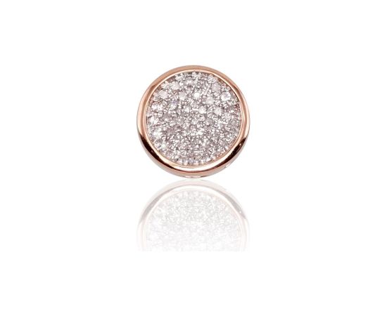 Zelta kulons #1300265(Au-R+PRh-W)_DI, Sarkanais Zelts 585°, rodijs (pārklājums), Briljanti (0,098Ct), 1.15 gr.