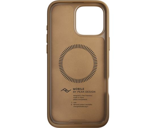 Peak Design case Apple iPhone 16 Pro Max Mobile Everyday Clarino Case, tan