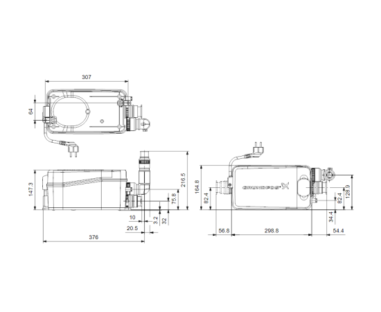 Grundfos SOLOLIFT2 D-2 DN32-50 0,26kW 230V 50Hz Sūknis