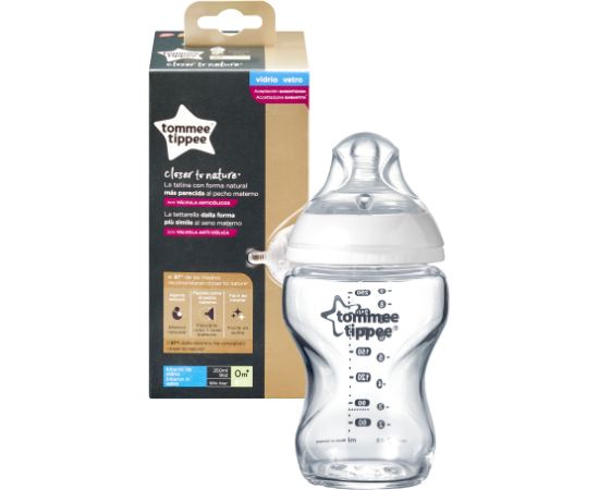 TOMMEE TIPPEE glass feeding bottle CTN 250ml 0m+ 42243891