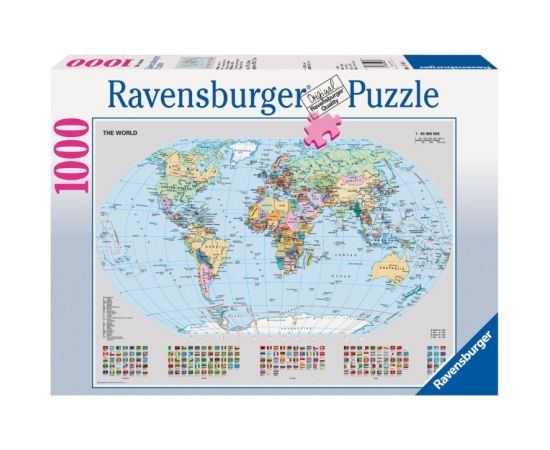 RAVENSBURGER puzle “Pasaules karte”, 1000gb.,15652