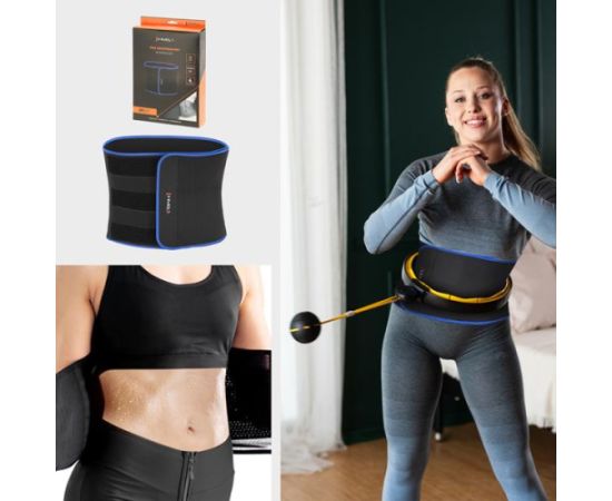 Komplekts SET HULA HOOP MAGNETIC BLACK/YELLOW HHM21 WITH WEIGHT + COUNTER HMS + SLIMMING BELT BR1313 Гимнастические кольца
