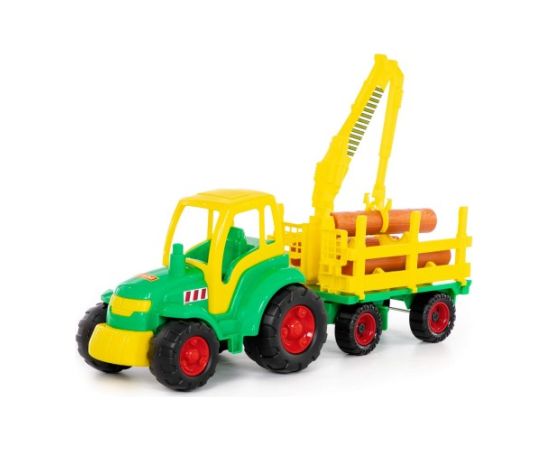 Polesie Traktors lielais "Champion" ar piekabi baļķvedēju 67,5 cm PL8229
