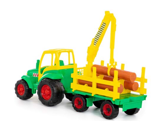 Polesie Traktors lielais "Champion" ar piekabi baļķvedēju 67,5 cm PL8229
