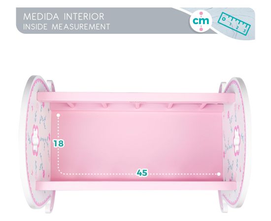 Polesie Dabīgā koka šūpošanas gultiņa lellēm no 30 līdz 40 cm 3+ CB46474